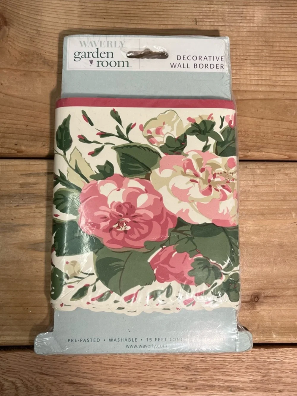Vintage Waverly Garden Room Georgina Wall Border Pink Floral Cottagecore Chic